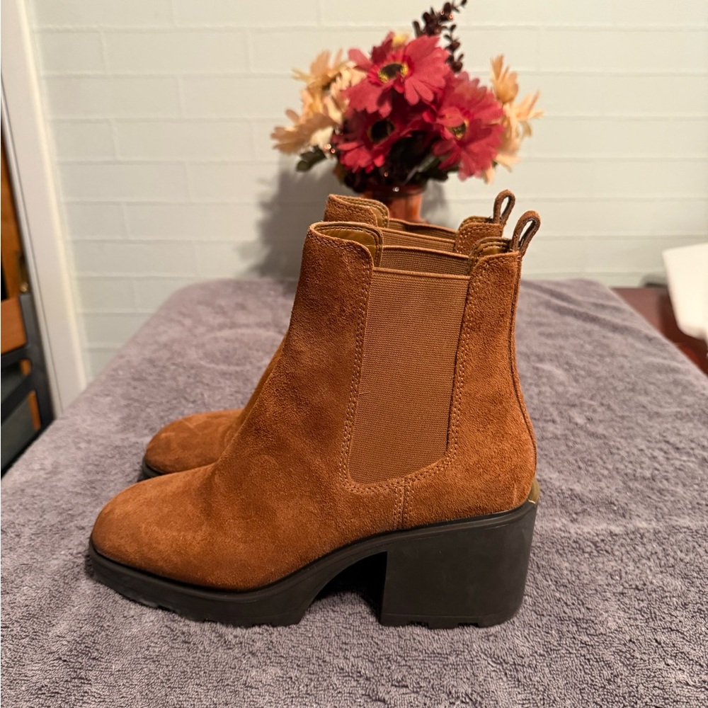 Michael Kors Tan Suede Ankle Booties